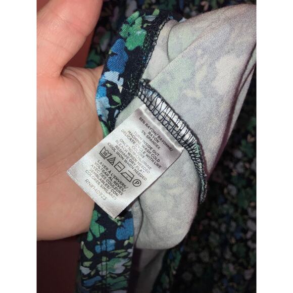 Loft outlet floral midi comfy dress size medium - Picture 2 of 5